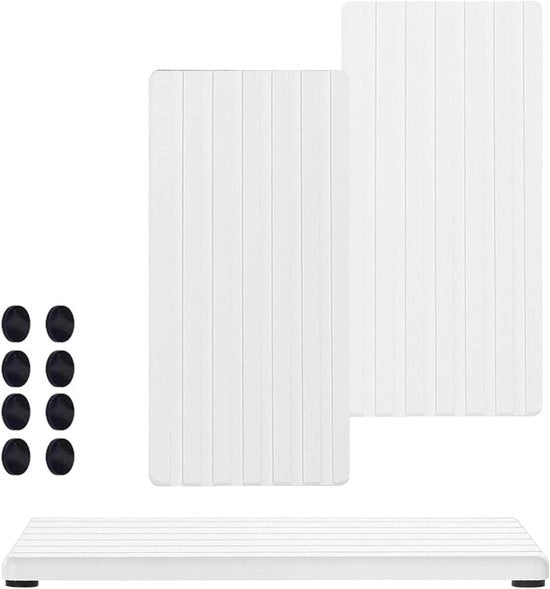 Organizzatore di Tappetino Assorbente per Pianta per Sciacquatoi da Bagno - 2pz, Bianco