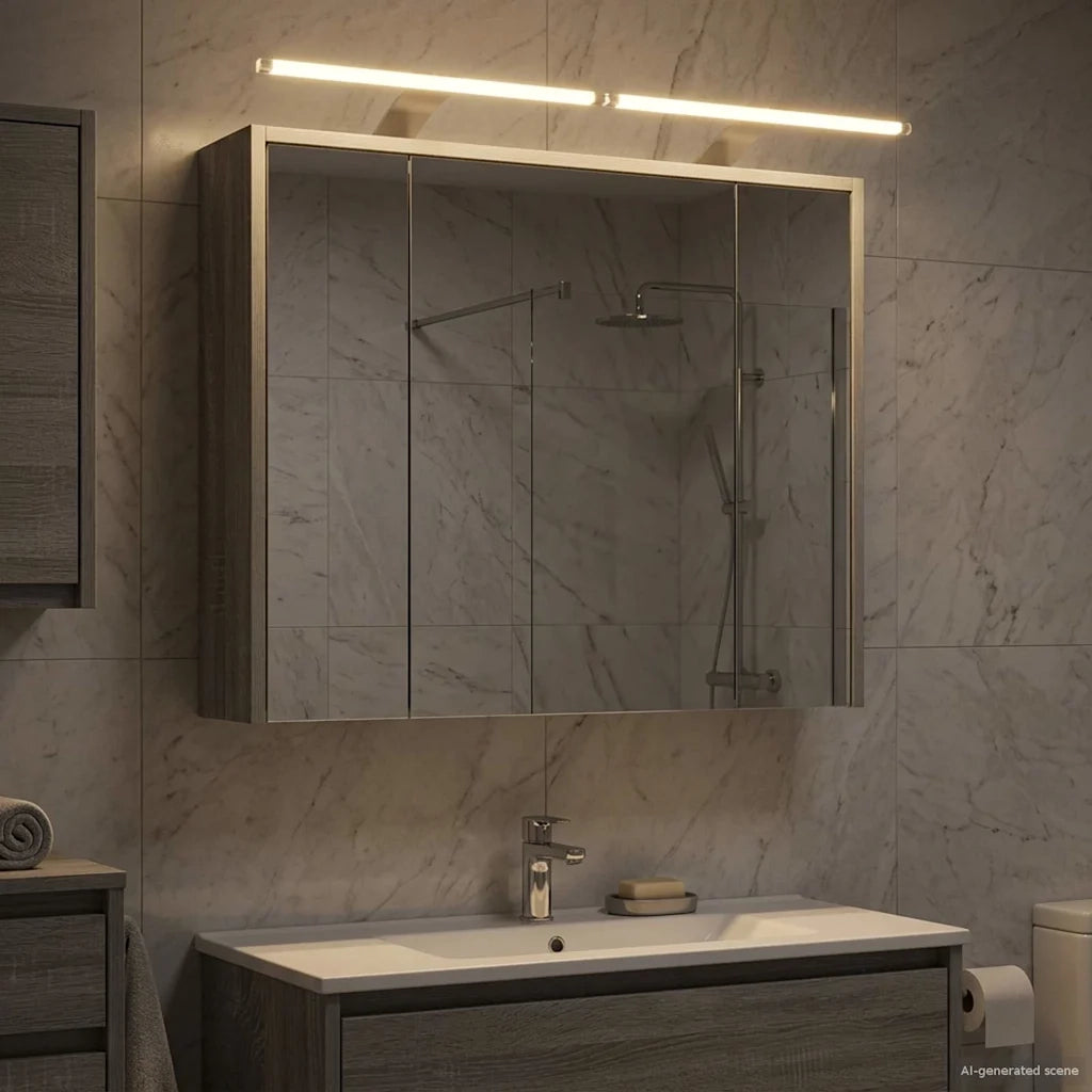 Mobiletto per specchio da bagno Grigio Sonoma 889180