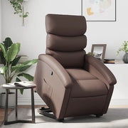 Poltrona Alzapersona Reclinabile Marrone in Similpelle 3204042