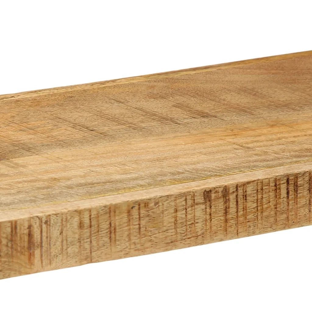 Mensola da Parete 110x33x45cm in Legno Massello di Mango Grezzo 4017488