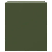 Comodini 2 pz Verde Oliva 34,5x39x44 cm in Acciaio 841760