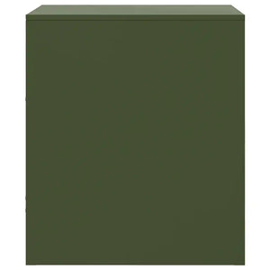 Comodini 2 pz Verde Oliva 34,5x39x44 cm in Acciaio 841760