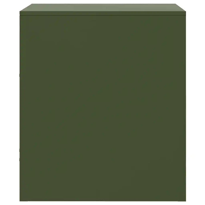 Comodini 2 pz Verde Oliva 34,5x39x44 cm in Acciaio 841760