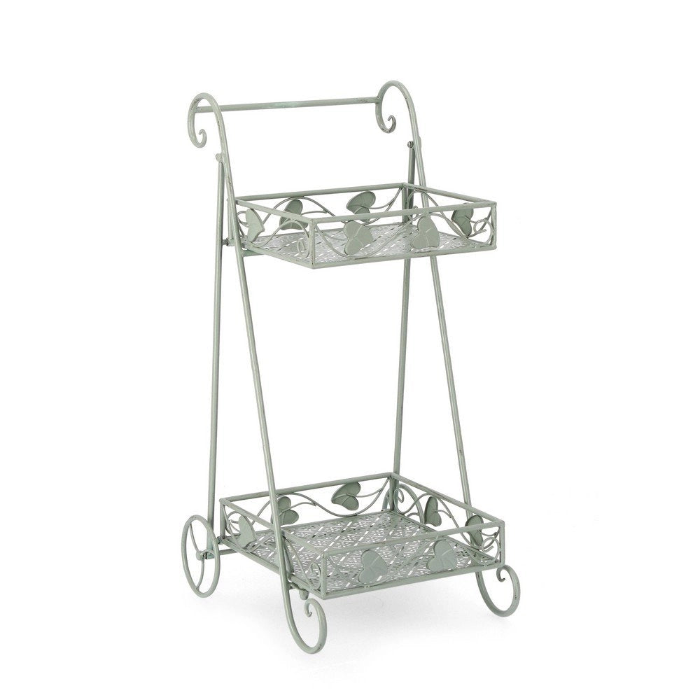 Set 4 Porta Fiori Metallo Verde Salvia da Interno - GIANNA