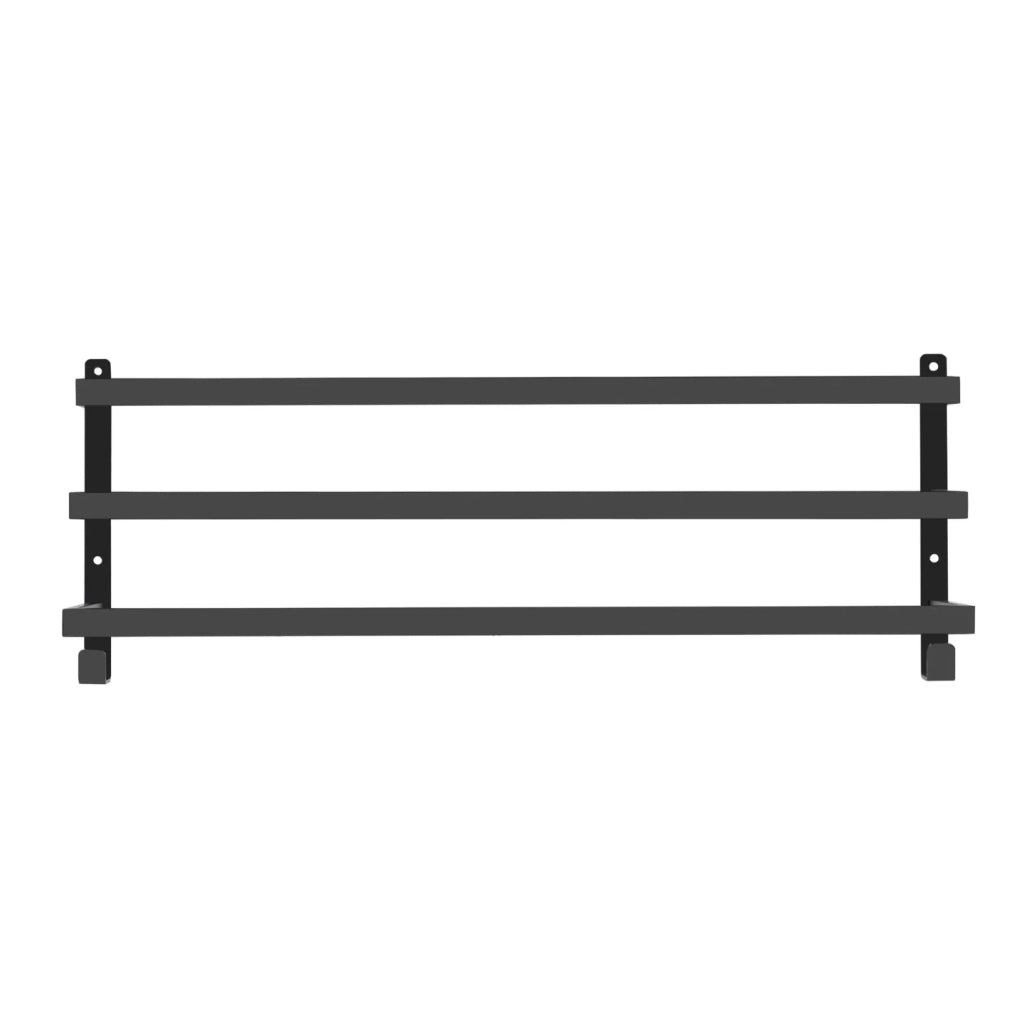 IDMarket - DALLAS portasalviette a muro a 3 livelli in metallo nero dal design industriale