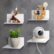 Pannelli da parete oscillanti bianchi - set di 4 - acrilico - senza foratura - per camera da bambini, bagno, soggiorno, camera da letto, cucina, ufficio