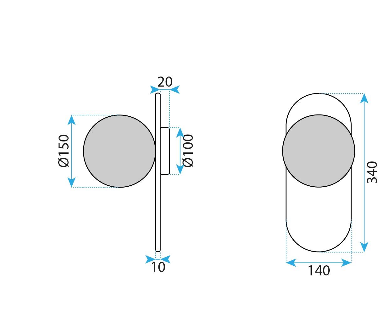 Lampada Da Parete APP1756-1W Brush Gold White
