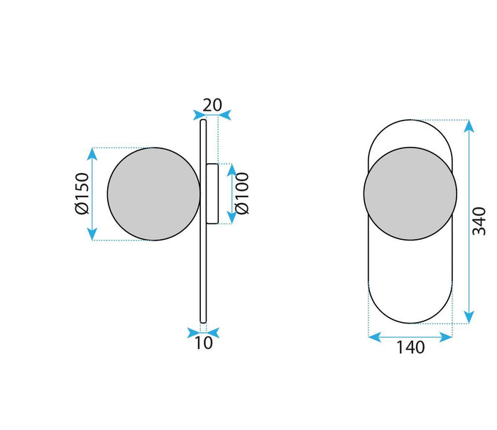 Lampada Da Parete APP1756-1W Brush Gold White