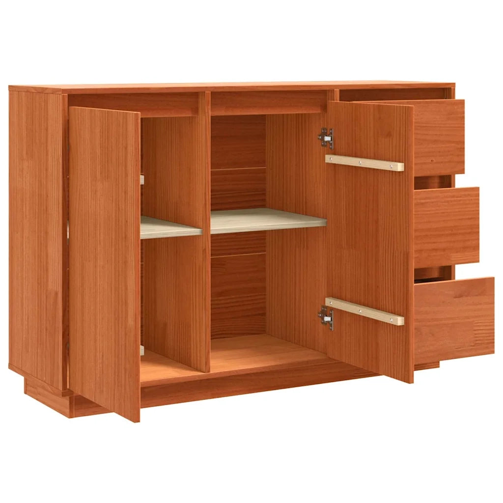 Credenza-Buffet-Armadio da cucina Rovere Marrone 111 x 34 x 75 cm Pino massello
