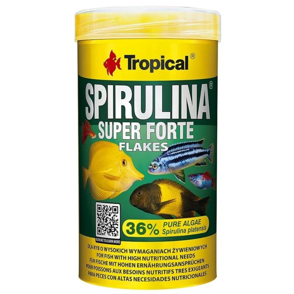 Tropical Spirulina Super Forte Flakes - 36% di Spirulina Formato: 1000 ml