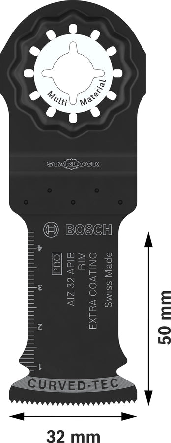 Bosch AIZ 32 APIB Lama Multifunzione Starlock Pro – 32 x 50 mm (Taglio dal Pieno, Legno, Metallo, Plastica)
