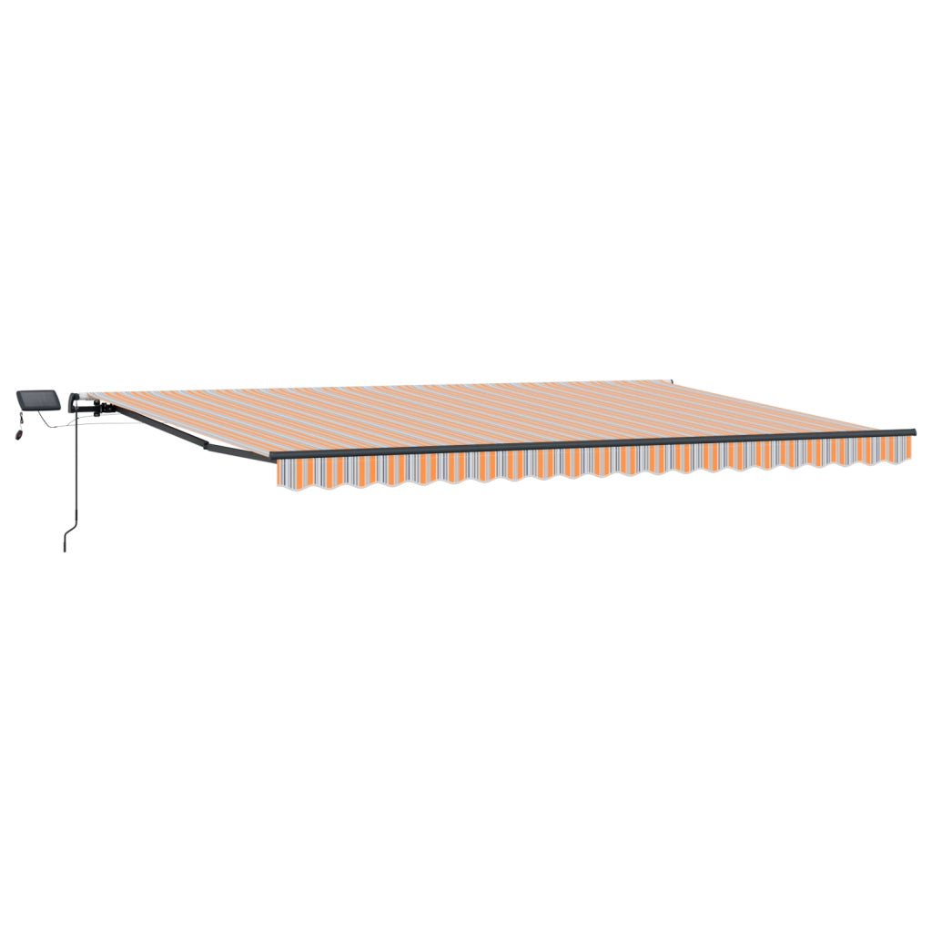 Tenda Retrattile Manuale con Striscia Multicolore LED 500x300 cm
