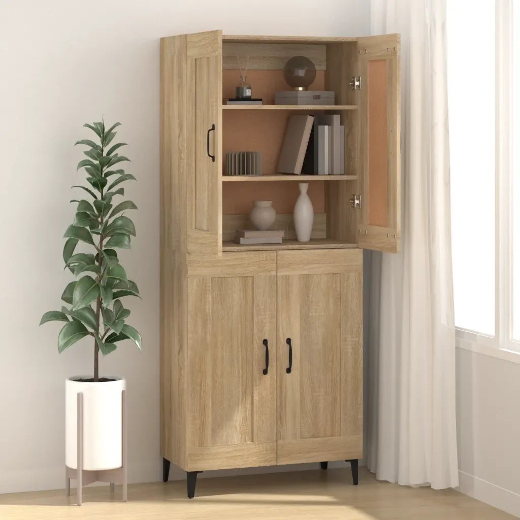 Credenza Rovere Sonoma 69,5x34x90 cm in Legno Multistrato 812144