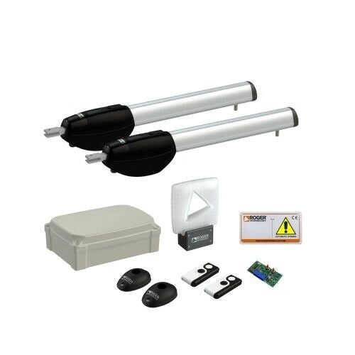 KIT ATTUATORE BRUSHLESS HIGH SPEED CANCELLI BATTENTE 2,5M ROGER KIT BE20/212/HS