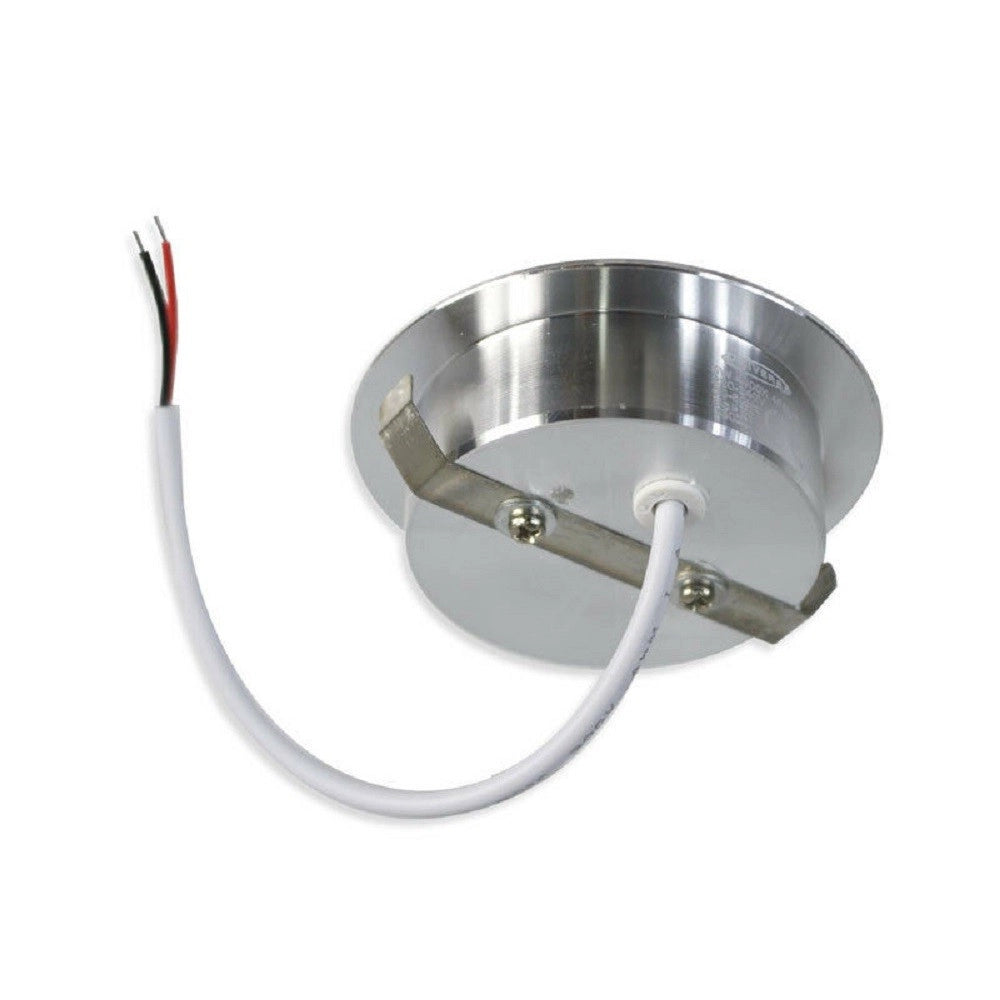 Trade Shop - Faretto Led 3w Ad Incasso Rotondo Luce Calda Fredda Naturale Opaco Bordo Argento - -bianco Caldo      -
