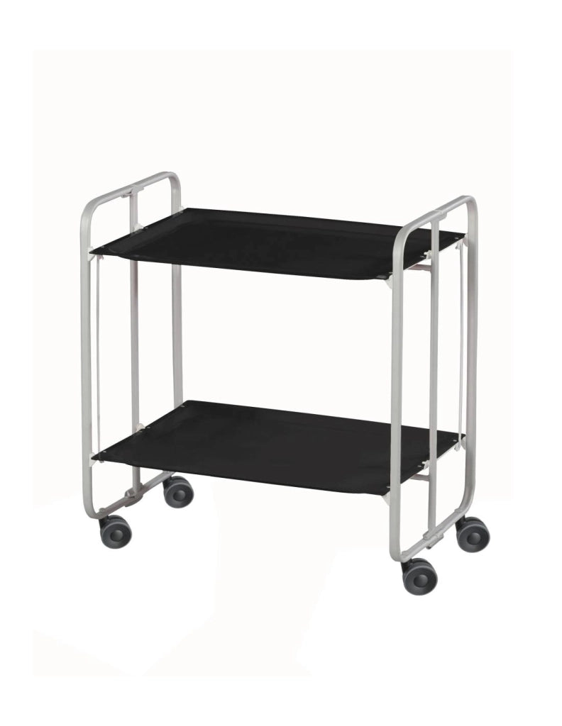 Carrello da cucina pieghevole grigio con ruote BAUHAUS 2 ripiani