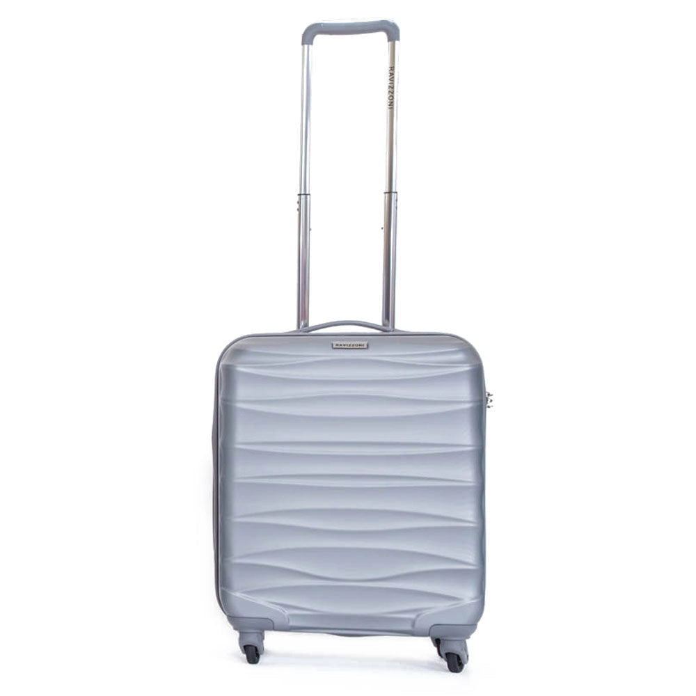 Trolley Valigia Rigido Bagaglio a Mano in ABS 4 TSA Ruote Ravizzoni Infinity Silver