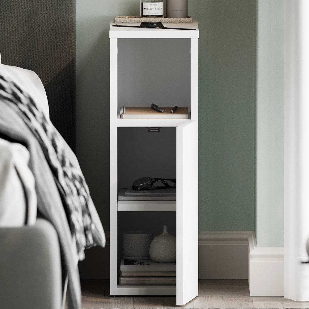 Vicco Comodino camera da letto Bianco 20 x 59.5 cm con 1 porta