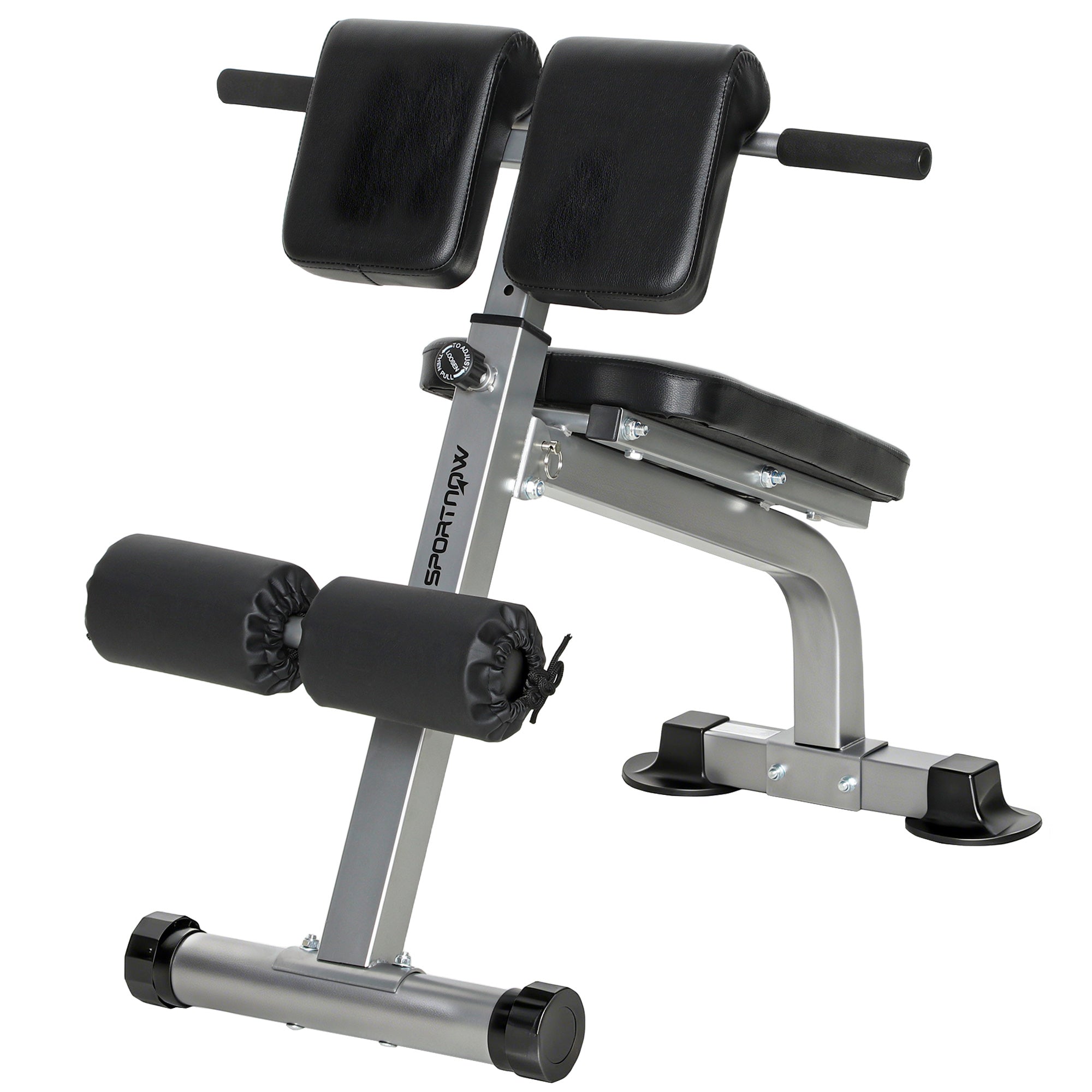 Panca Romana Regolabile e Pieghevole Multifunzione Capacità 150 kg Argento