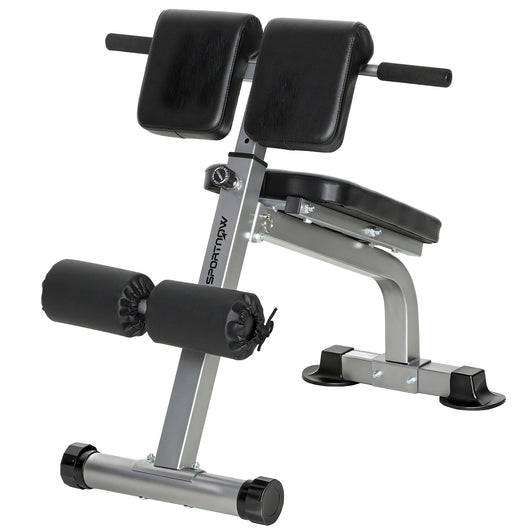 Panca Romana Regolabile e Pieghevole Multifunzione Capacità 150 kg Argento