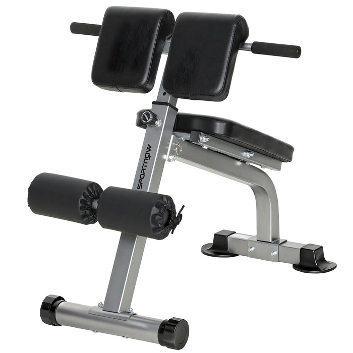 Panca Romana Regolabile e Pieghevole Multifunzione Capacità 150 kg Argento