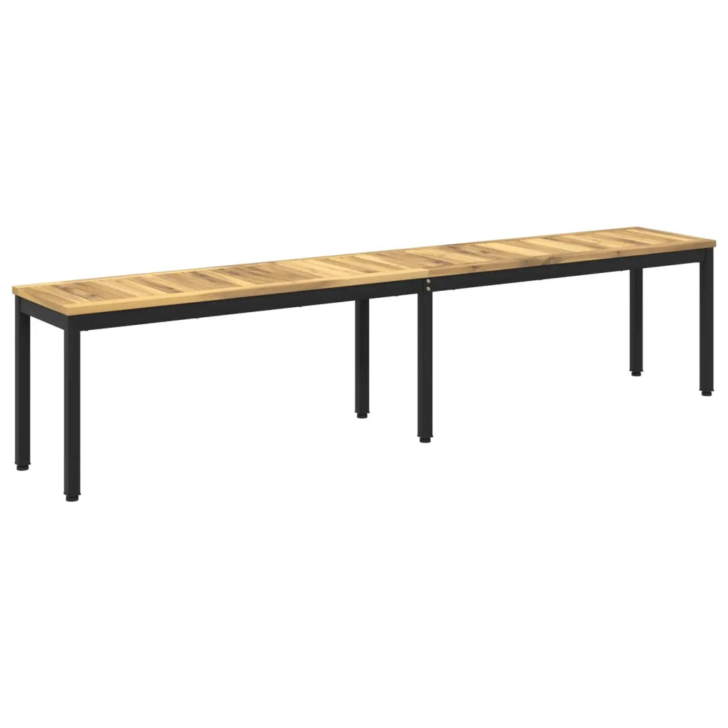 Panchina da giardino 201 x 35 x 45 cm Legno di Acacia Massello 901752
