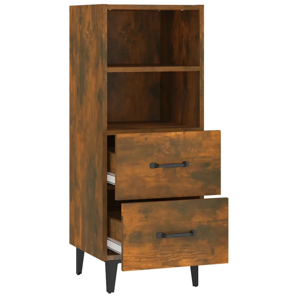 Credenza-Buffet-Armadio da cucina Rovere Fumo 34,5x34x90 cm in Legno Multistrato 206238