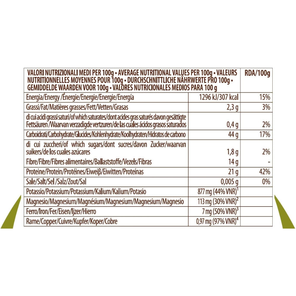 Pasta natura caserecce con farina di multi legumi 10 confezioni da 250 grammi
