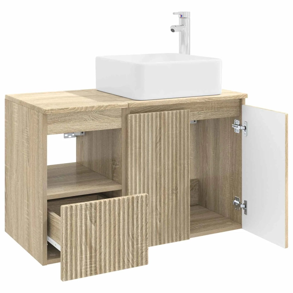 Set di mobili per il bagno 2 pz Rovere Sonoma 3404046