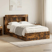 Telaio del letto con storage Rovere Fumo 120 x 190 cm 3434025
