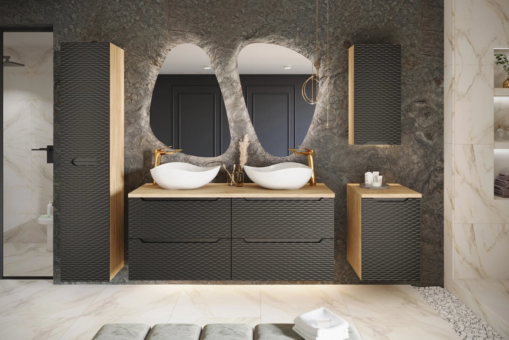 Mobile sottolavabo 70 cm 2 Szuflady Ocean Black 70 x 57 x 46 cm