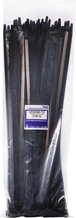 Cinghia per cavi 580 x 127 mm Nero 100 pezzi GT-580EHDBC Set da 100 pezzi