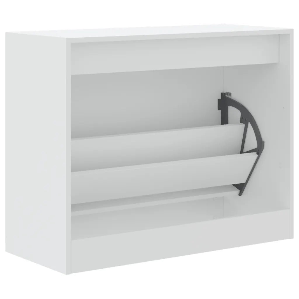 Scarpiera-Scaffale per scarpe Bianca 80x34x63 cm in Legno Multistrato