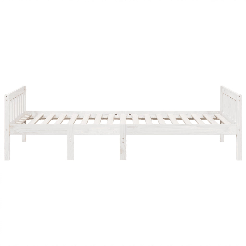 Letto per Bambini senza Materasso Bianco 75x190cm Massello Pino