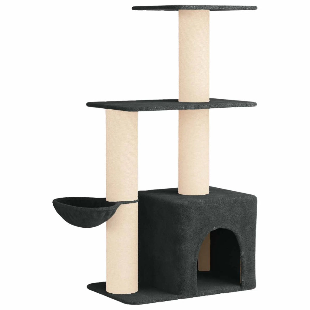 Albero per gatti con pali per graffiare in sisal Grigio Scuro 42033062