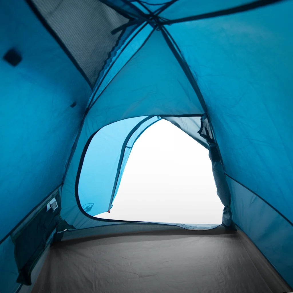 Tenda da Campeggio a Cupola per 4 Persone Blu Impermeabile 94336
