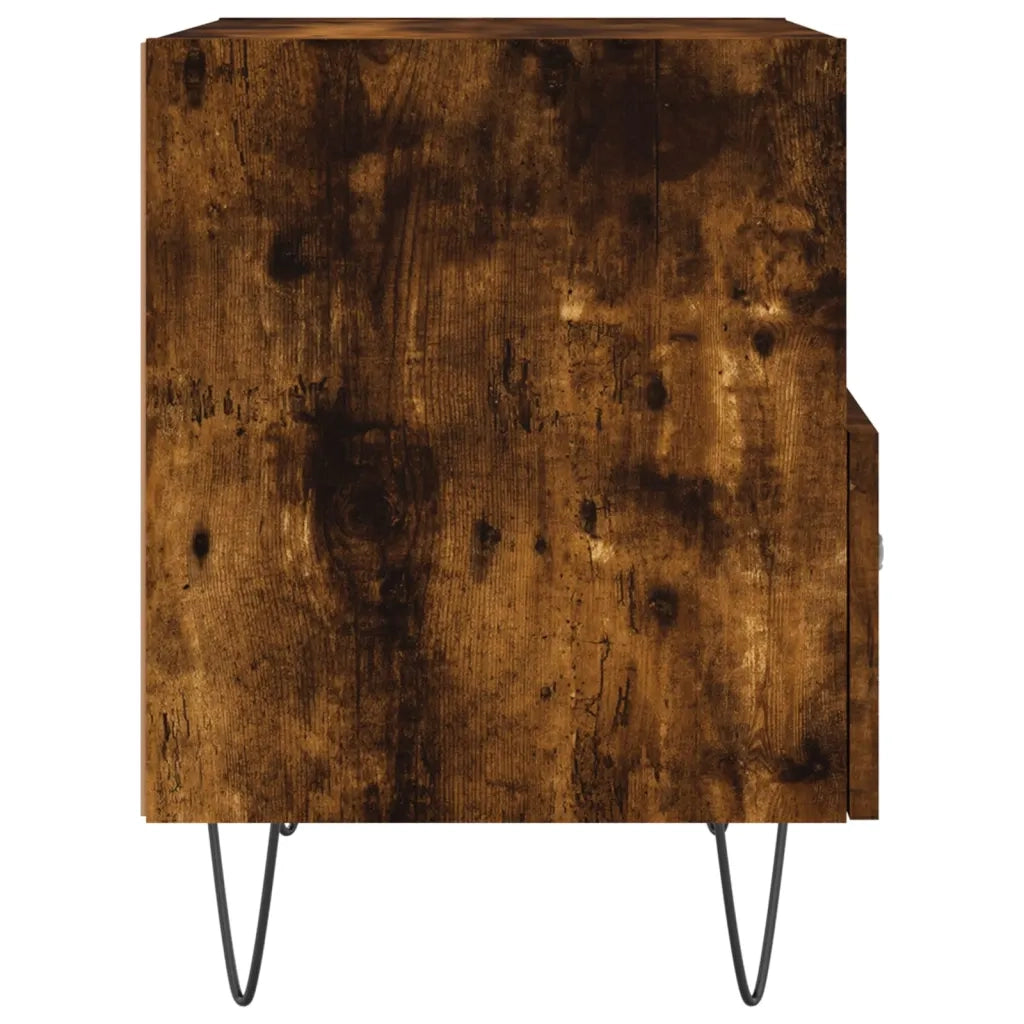 Comodini 2 pz-Set di 2 Tavolino da notte Rovere Fumo 40x35x47,5 cm in Legno Multistrato 438952