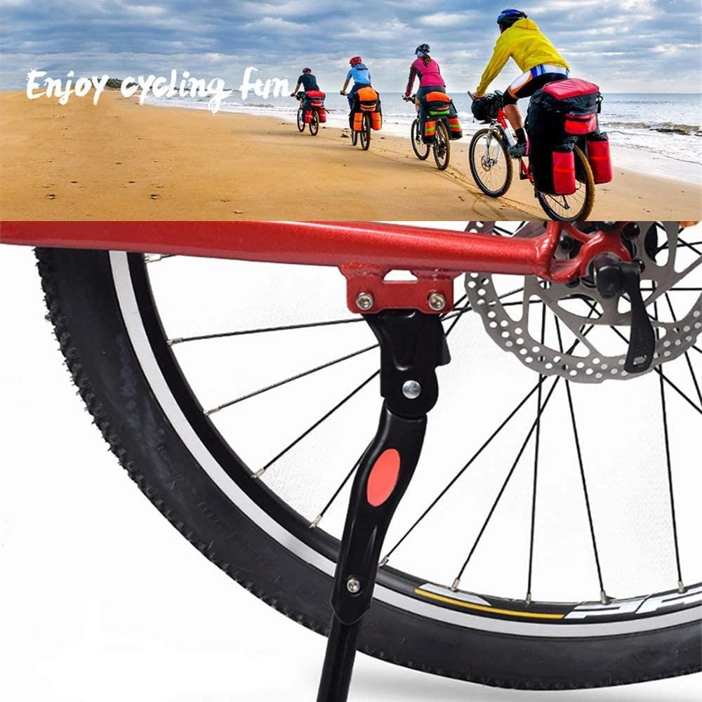 Trade Shop - Cavalletto Per Bici Supporto Bicicletta Laterale Altezza Regolabile Reflettore -