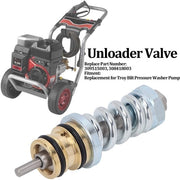 Unloader a doppia azione con alta resistenza - Ricambio - Fatto in serie - Adatto per Troy Bilt - Anello di contatto in rame - Codice articolo 309515003 - Pompa ad alta pressione