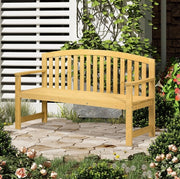 Panchina da giardino a 2 posti in legno di abete; arancione; 143 x 51 x 85 cm