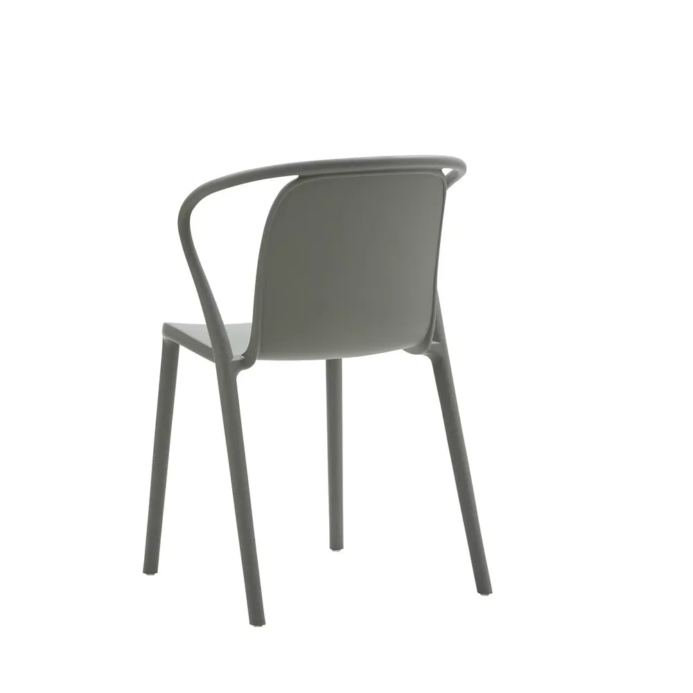 Set 4 sedie design polipropilene colore grigio 54x54x80