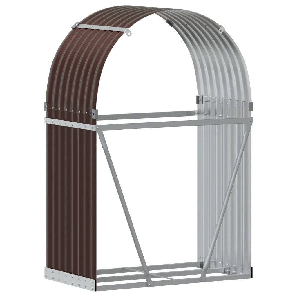 Portaceppi Marrone 80x45x120 cm in Acciaio Zincato 364569