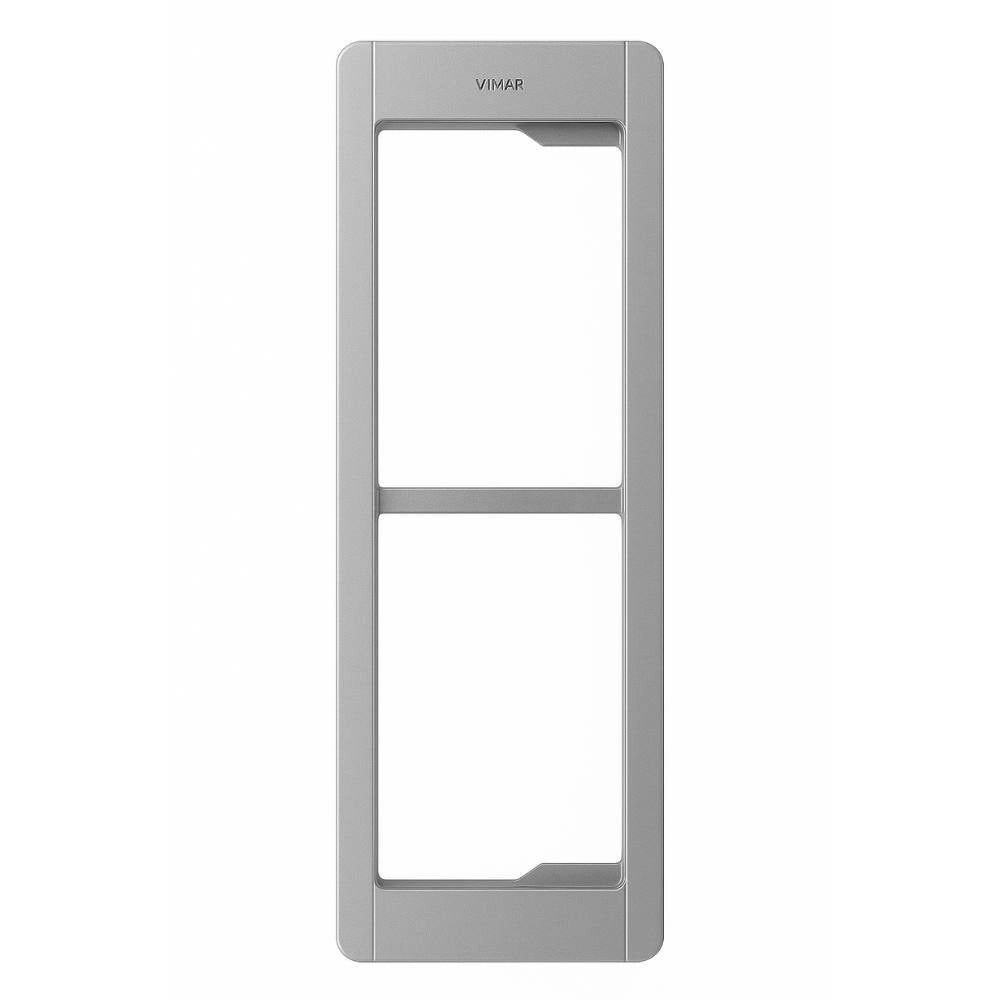 Vimar serie pixel supporto e cornice 2 moduli design moderno *** colore grigio, confezione 1