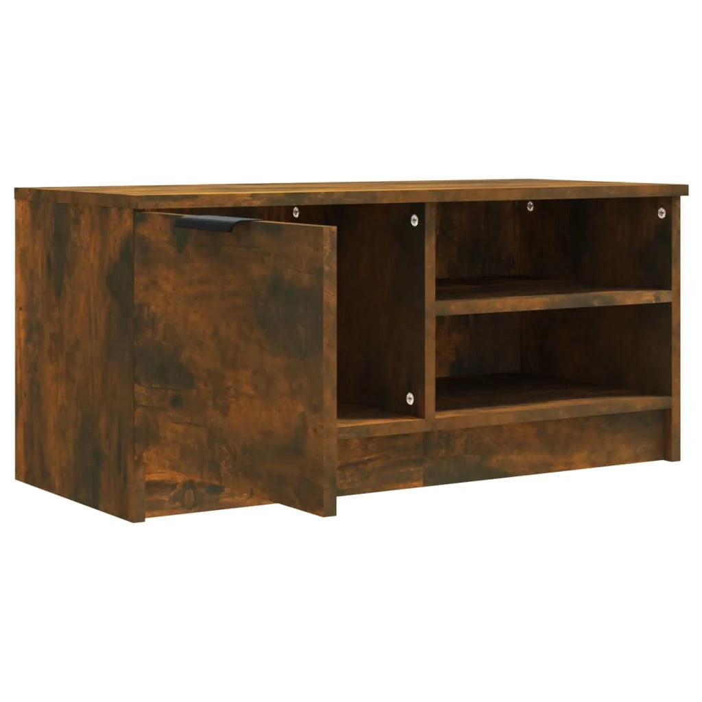 Mobile TV multimediale scaffale TV credenza mobile TV sala da pranzo soggiorno camera da letto 2 pezzi rovere affumicato 80 x 35 x 36,5 cm legno ingegnerizzato marrone 02_0028610