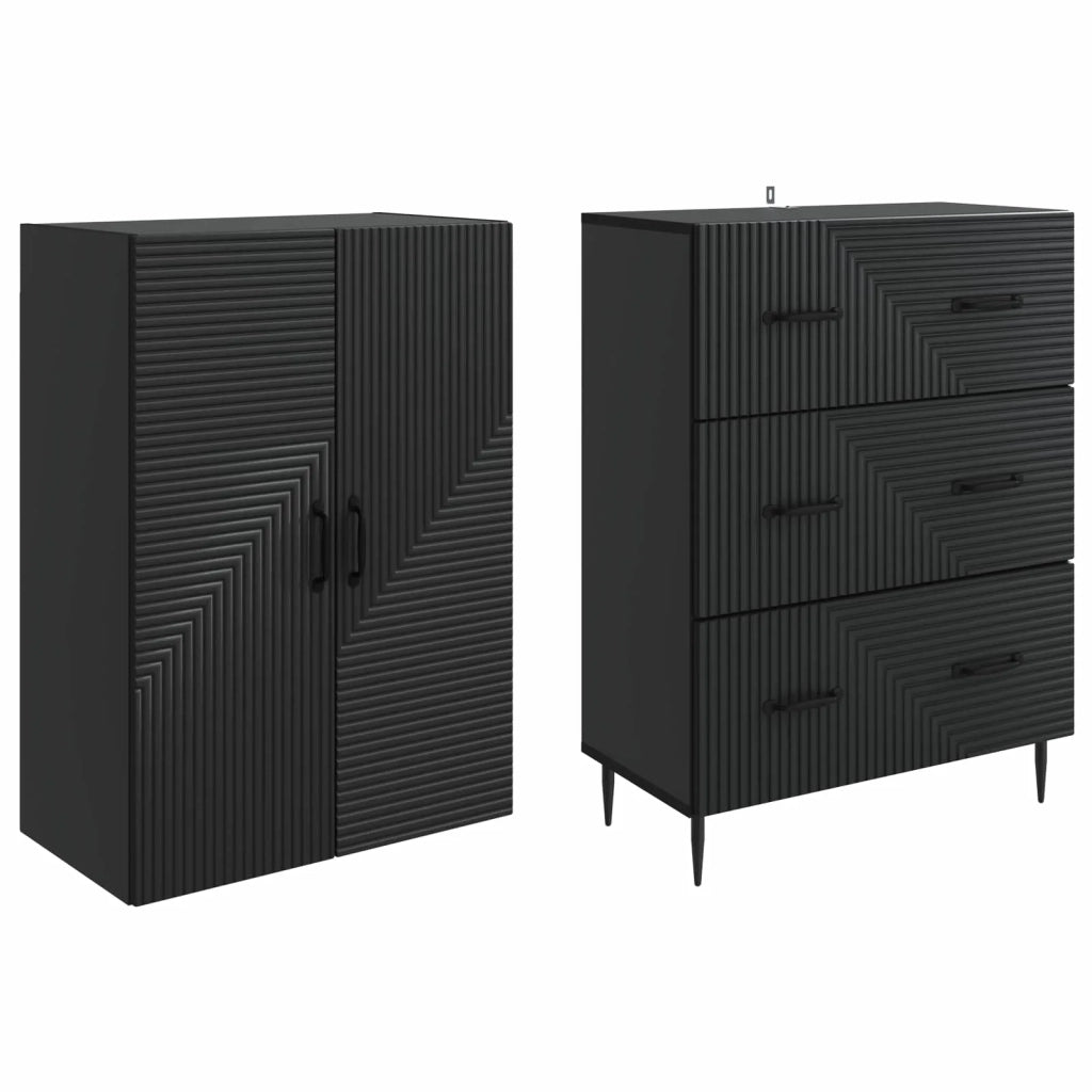 Set di armadi 2 pcs Nero 66 x 34,5 x 90 cm Legno ingegnerizzato 3416638