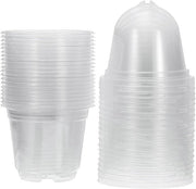Set di vasi da giardino in plastica con coperchio per umidità - 20 set di vasi da 10 cm con fori di drenaggio