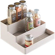 Organizzatore di spezie per cucina - ampio - per armadietti della cucina, armadi per prodotti e davanzali - finitura champagne brillante