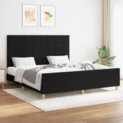 Giroletto senza Materasso Nero 160x200 cm in Tessuto 3125067