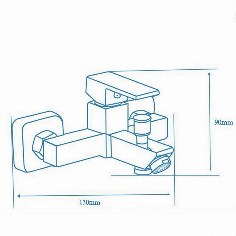 Trade Shop - Rubinetto Bagno Ultra Moderno Miscelatore Orientabile Per Vasca Nero Opaco 87209 -