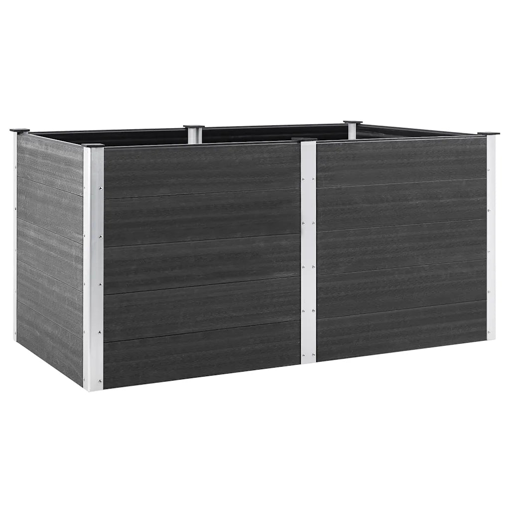 Fioriera Rialzata da Giardino 200x100x91 cm in WPC Grigio